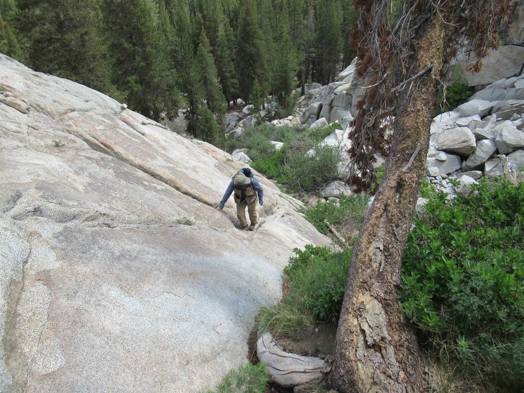 As we ascended returning from Old Pipe lake we were able to enjoy some off trail scrambling.