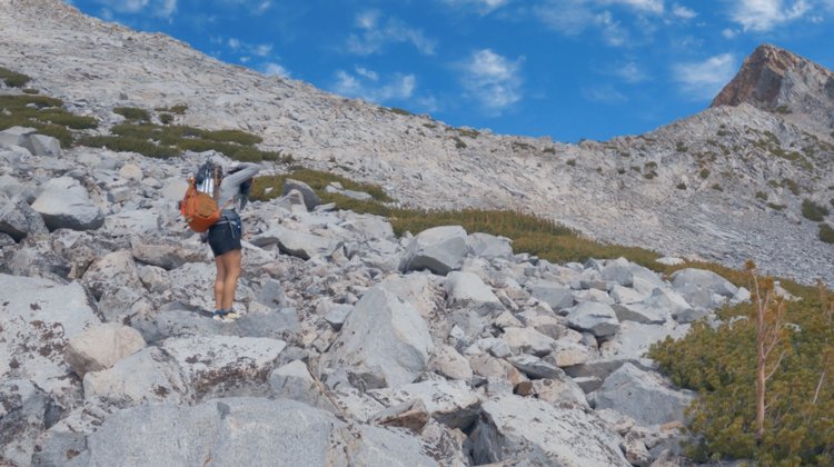 A look up at Stanton Pass