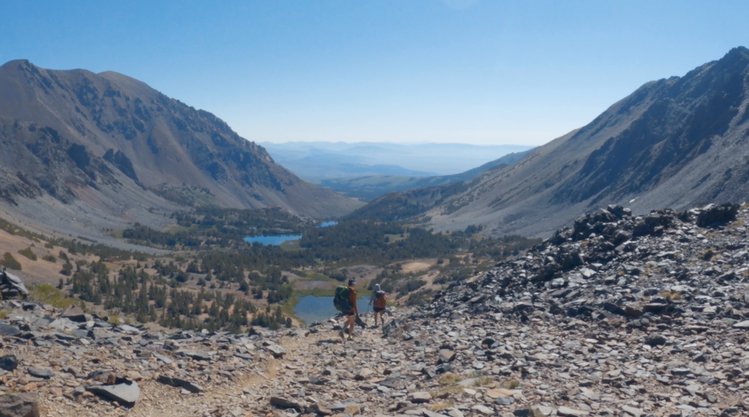 Descending from Summit Pass