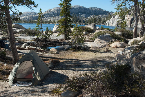 Camp at Boundary Lake