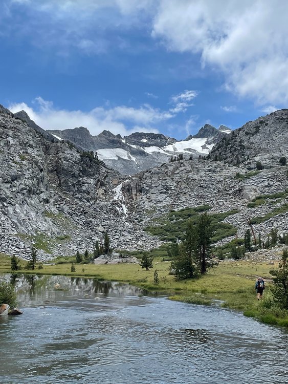 Blue Skies over Lyell Glacier