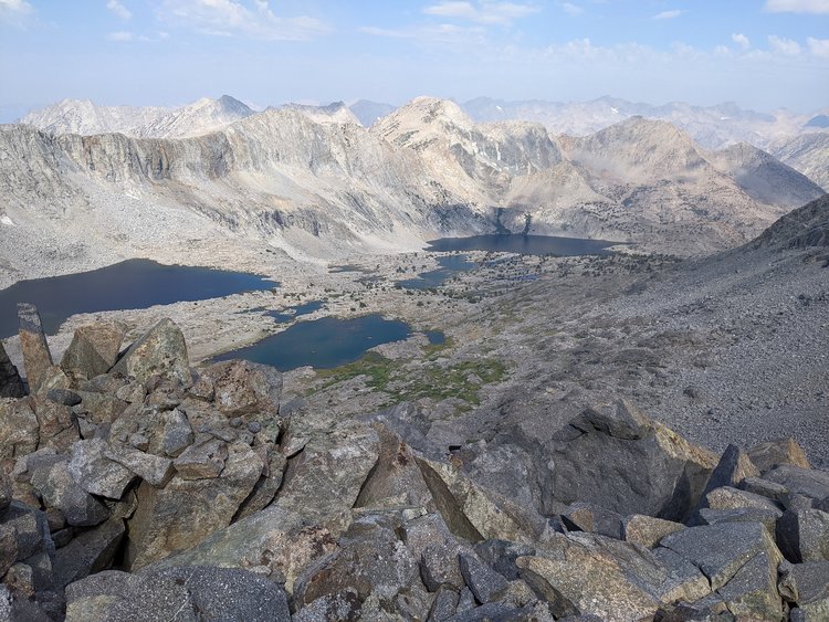 View into the Amphitheater Basin over the pass.