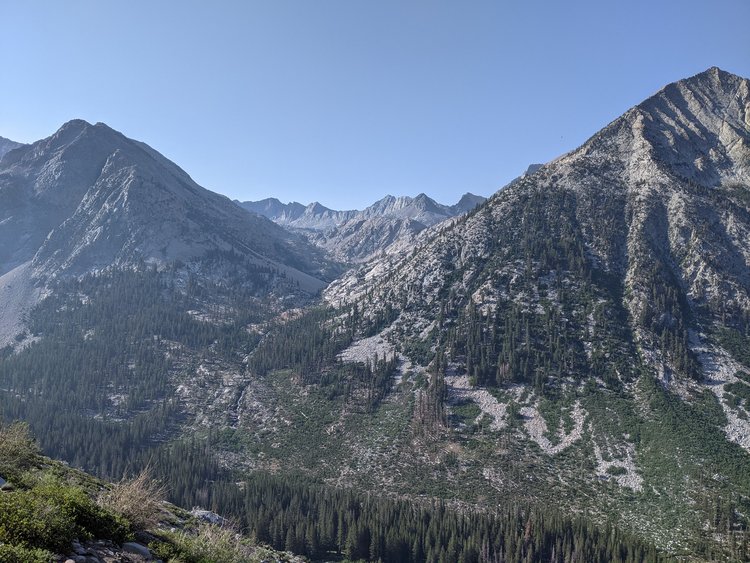 Looking back at Cataract Creek we came down the day before.