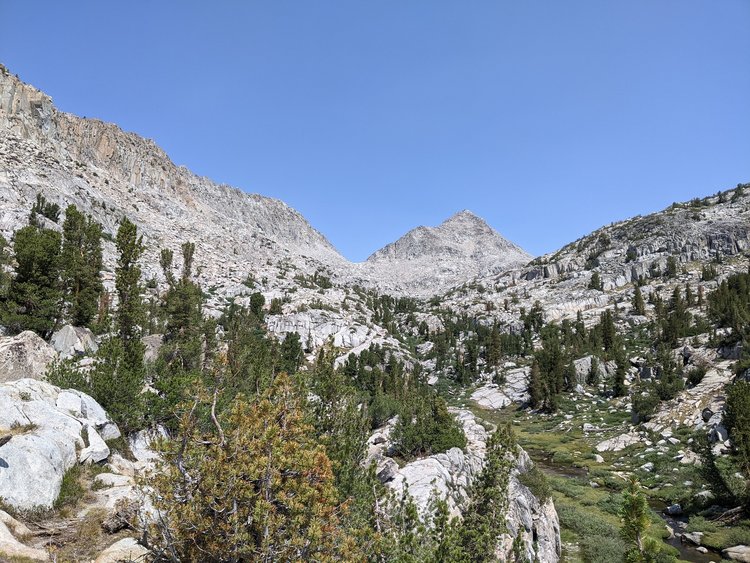 First glimpse of the pass.