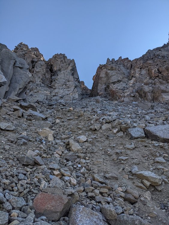 Getting close to the top of Agassiz Col