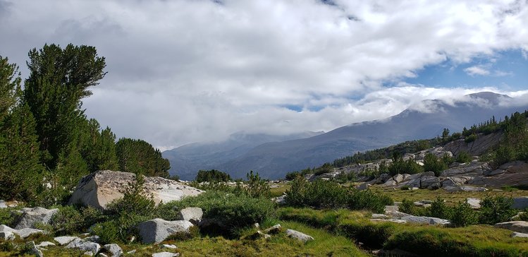 Still some clouds to the north