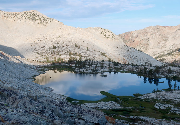 Lake 10401 viewed while ascending to Dykman Pass
