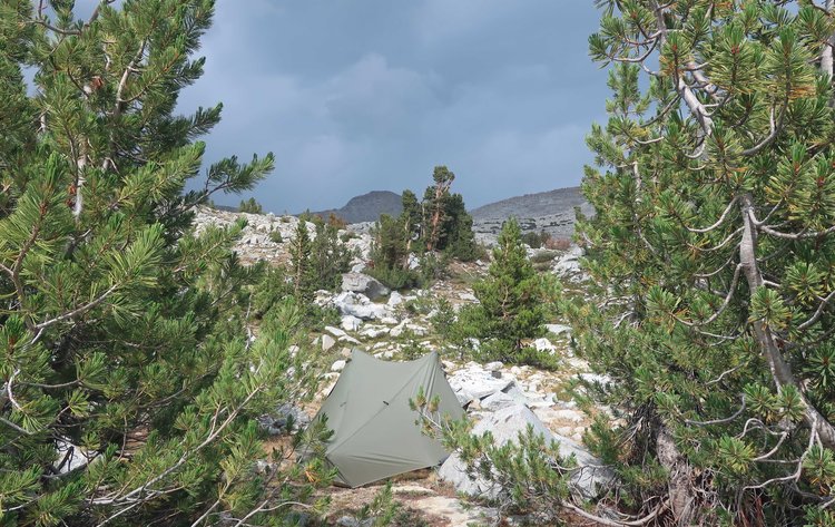 Camp at western Blue Canyon Lake