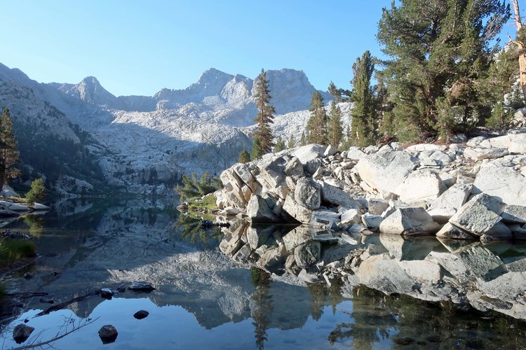 Morning reflections at Colby Lake outlet