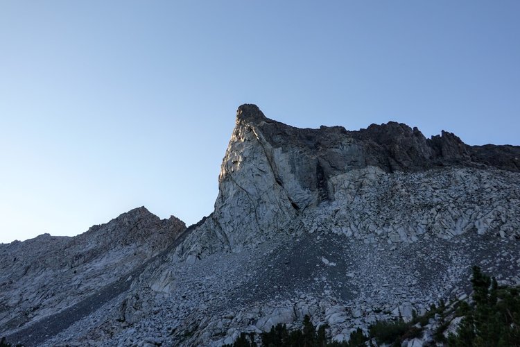 The &quot;impressive&quot; sentinel peak near our camp