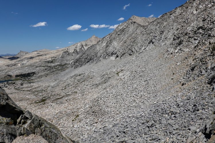Looking down the west side of &quot;False Flag&quot; Pass