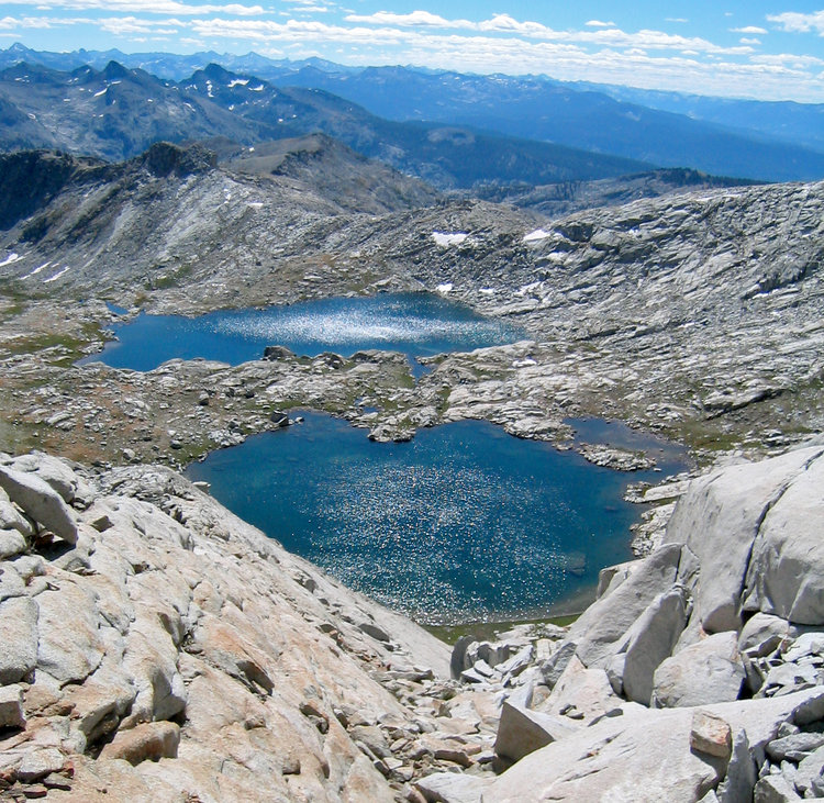 Blue Lakes, descending dihedral