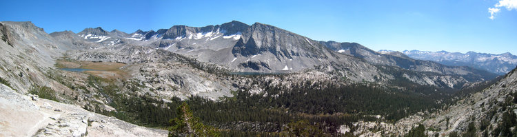 Panorama of Lewis Creek from Vogelasng Pass