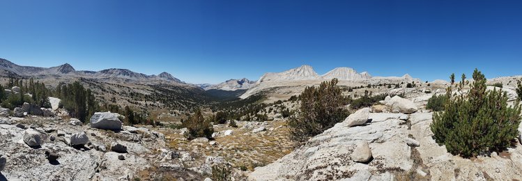 The view looking down French Canyon from just below French Lake