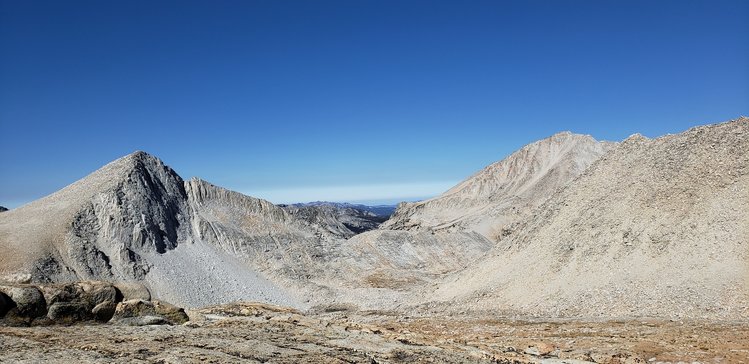 Looking back west from slabs below Italy Pass