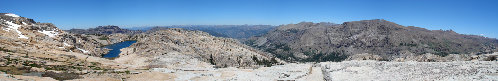 View from the shoulder: upper Lewis to the left, Relief Peak to the right