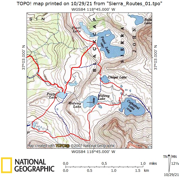 Routes to Cathedral Lake