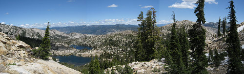 above Lake Schmidell, looking over into Leland Lakes