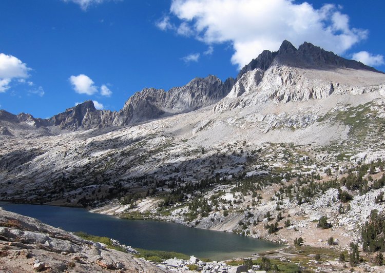 view from trail above Palisades Lake