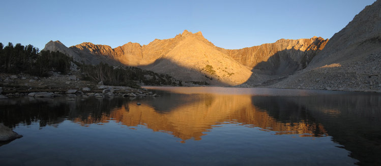 Striped Mountain lakes, sunset