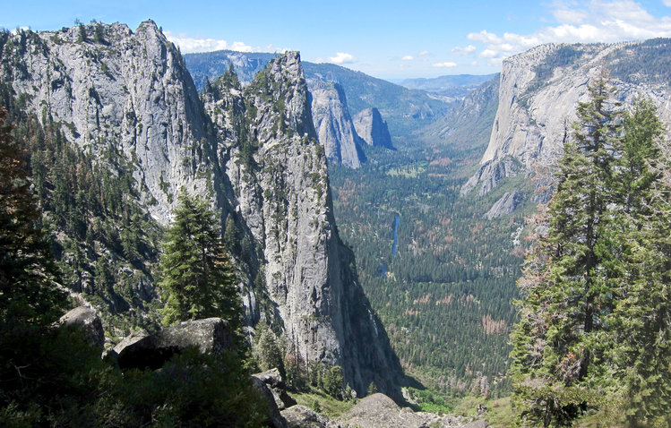 Down-valley view from Four Mile Trail