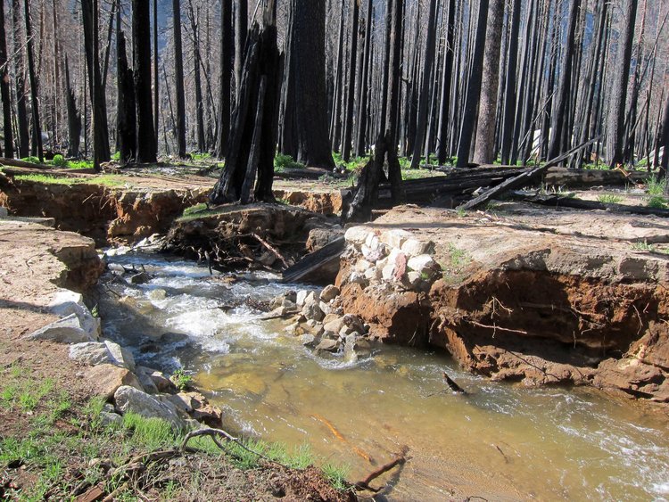 washed out trail at upper end LYV