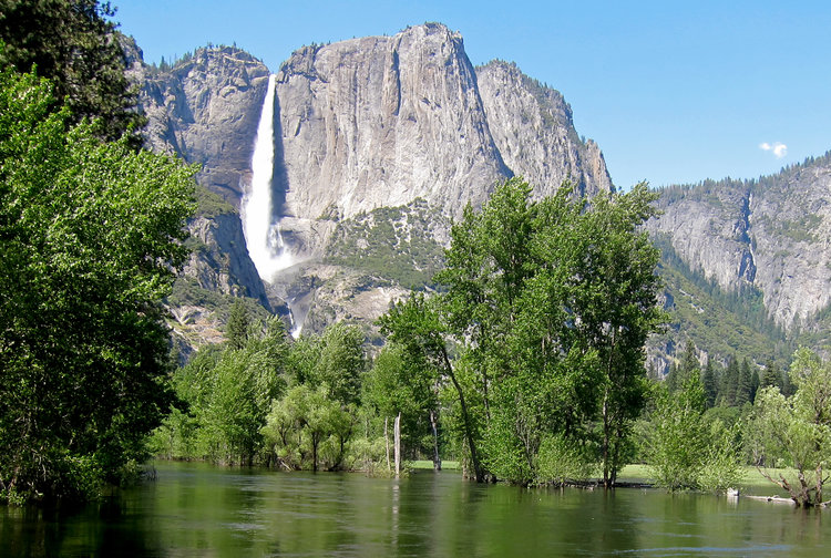 Yosemite Falls from valley
