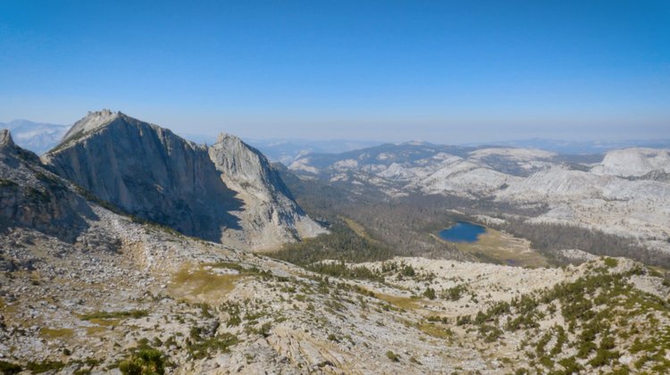Looking down toward Nelson Lake from Rafferty Peak