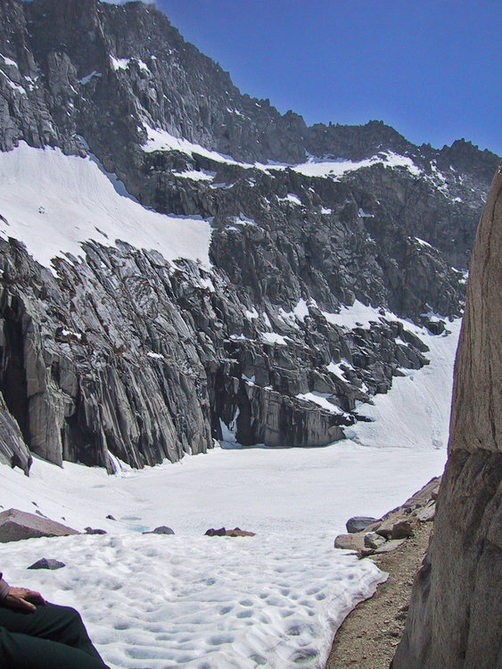 above Precipice Lake 2001 July 4, high snow year