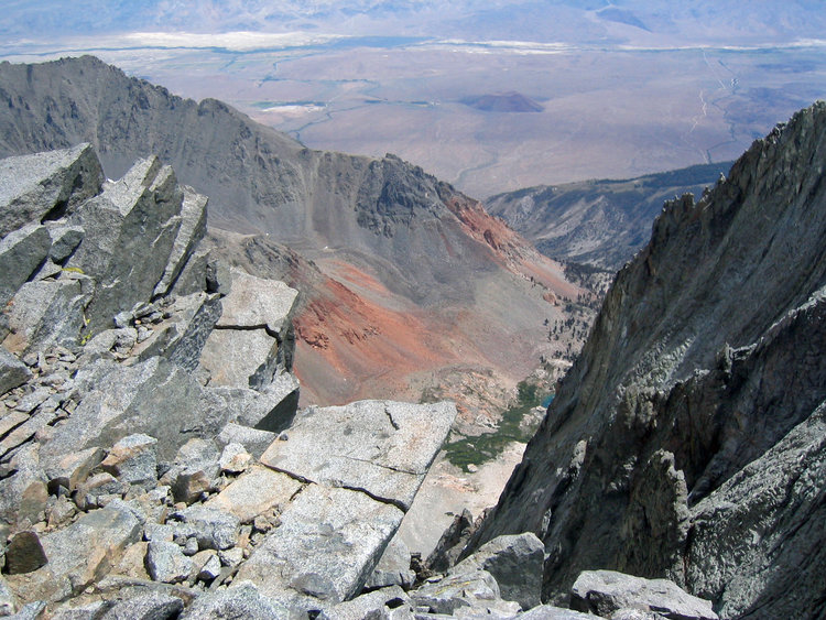 Looking down on Red Lake from Split Mountain