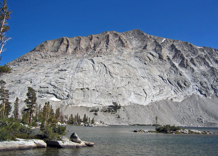 Impressive peak across Bench Lake from camp Day 3