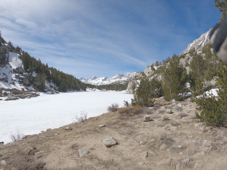 A rare dry patch at Mack Lake