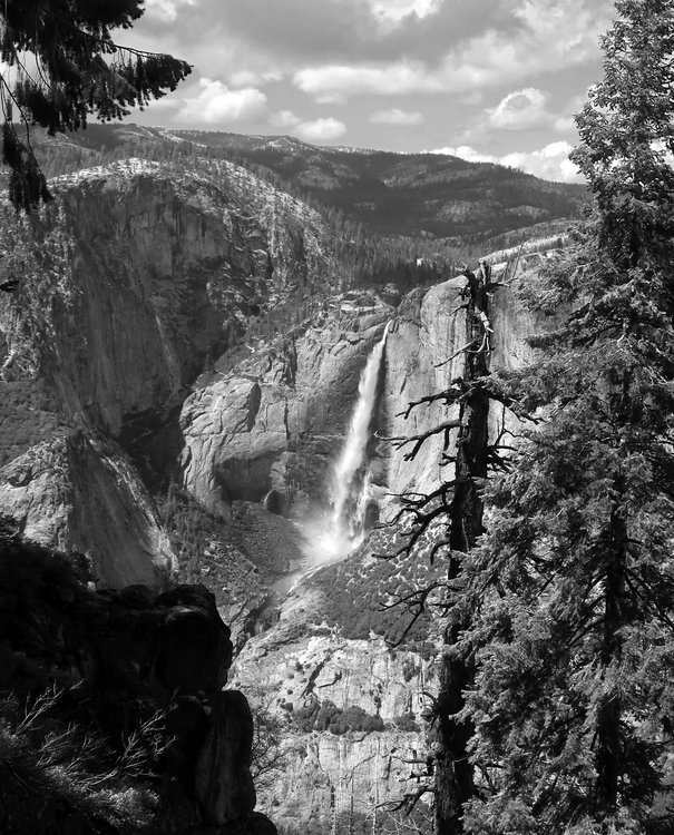 Yosemite Falls viewed from Four Mile Trail