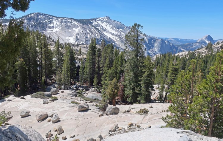 View of Clouds Rest from near Olmstead Point