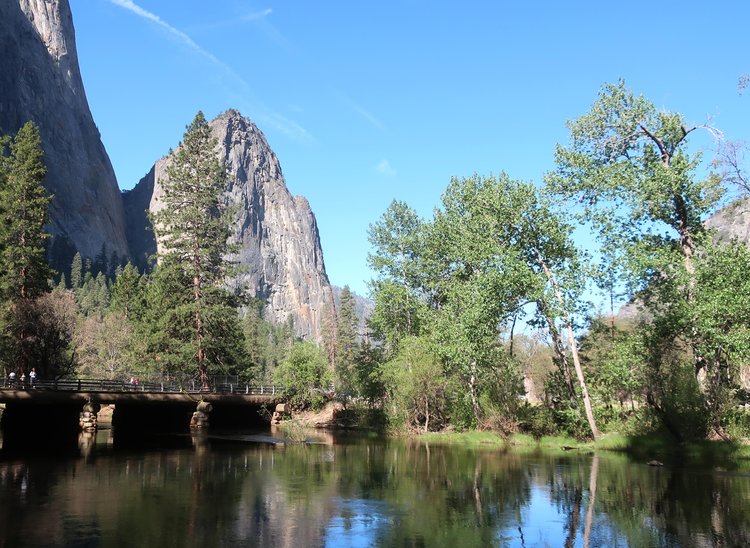 Lower Cathedral Rock from El Capitan Bridge