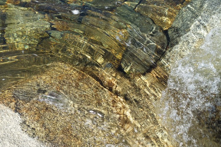 Striations in water W Fork Cherry Creek