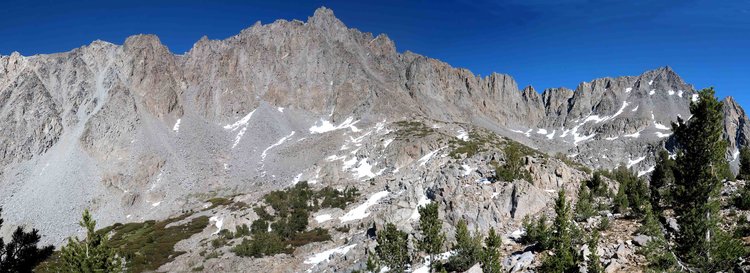 Inconsolable Ridge from pass to Chocolate Lake