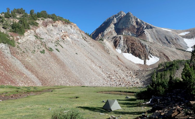 camp upstream of Wit-So-Nah-Pah Lake