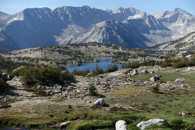 Looking over 3rd, 2nd, and 1st Lakes