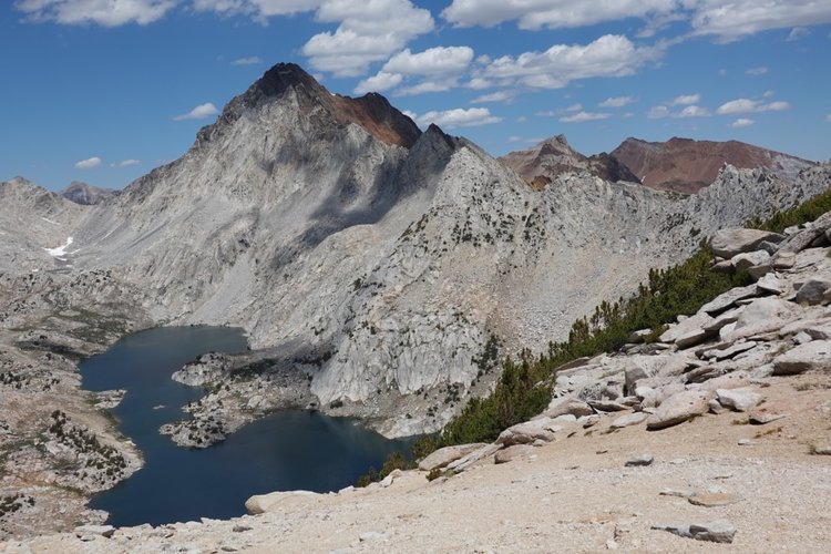Grinnell Lake from Grinnell-Hopkins ridge