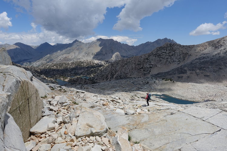 Heading down to Sixty Lake Basin