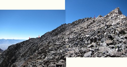 Looking back at the North side of the ridge from the pass.