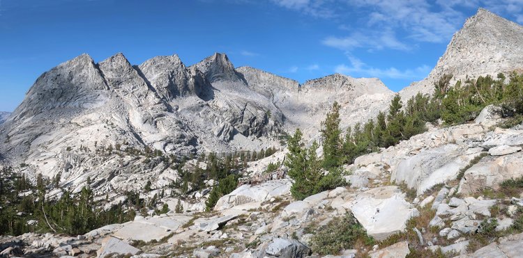Unnamed lake in Alpine Canyon seen from below Dykman Pass, 2021