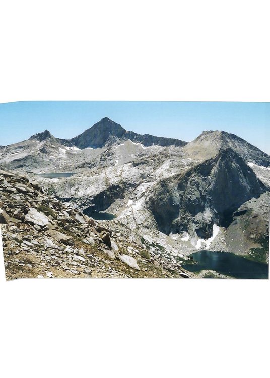 Spring, Cyclamen and Columbine lakes from Black Rock pass adjacent