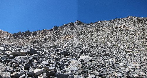 South side of the ridge.