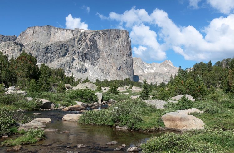 Mt Hooker from the crossing of Baptiste Creek