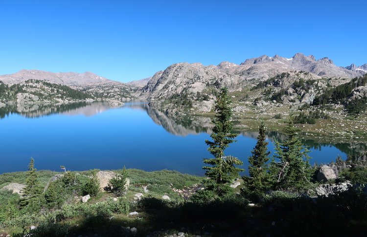 Island Lake from bench to the south