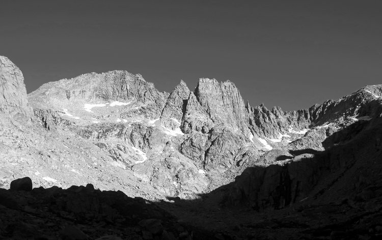 Early sun on the Harrower Cirque headwall