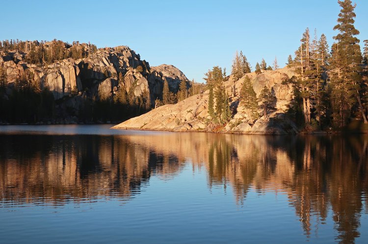 Sunset at Latora Lake from campsite