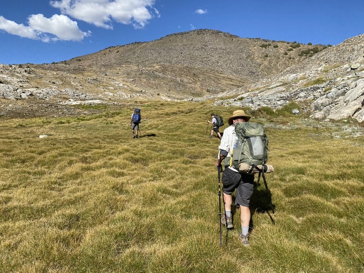 Walking towards red pass